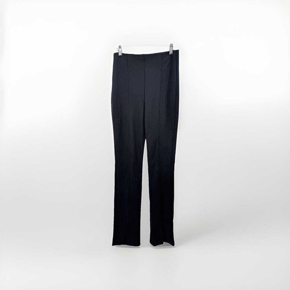Bershka Slacks Size Medium Black Split Front NWT Sleek Pants Trousers